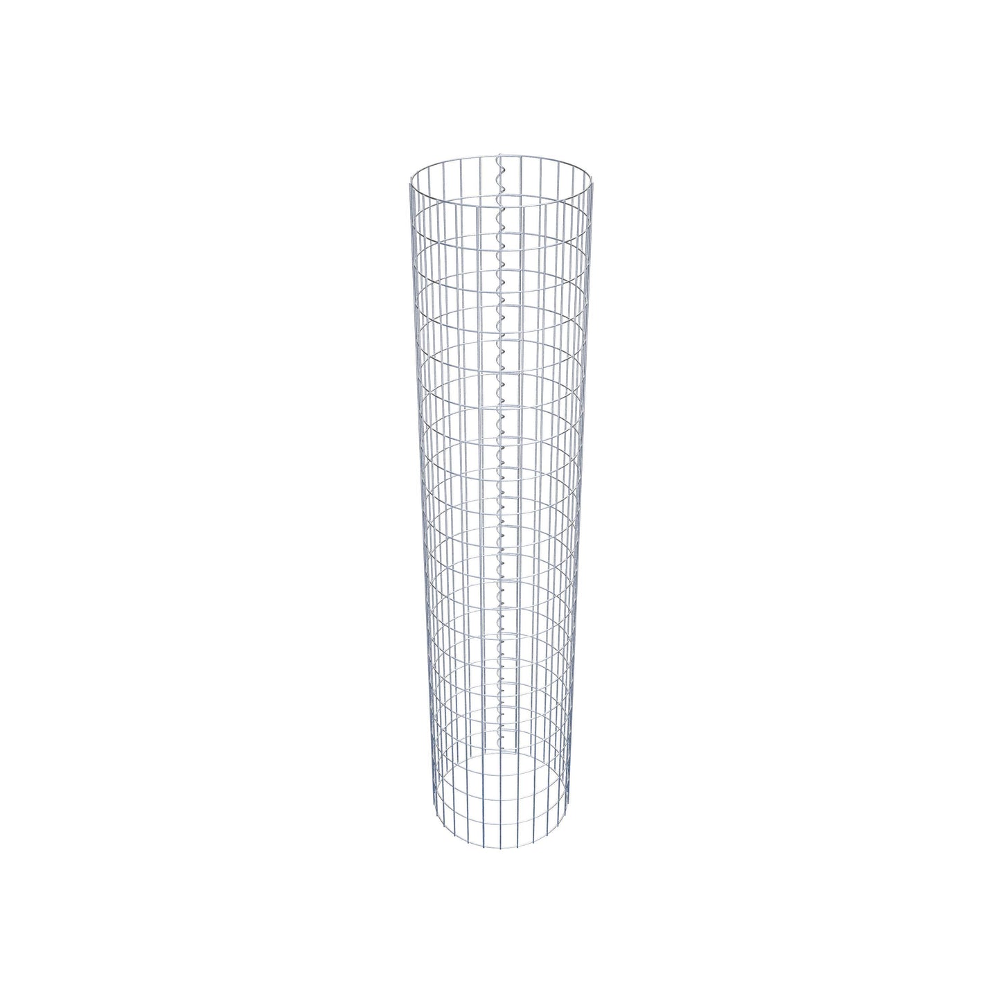 Gabion column around 42 cm diameter, 200 cm height, mesh size 5 cm x 10 cm