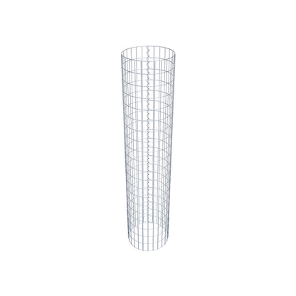 Gabion column around 42 cm diameter, 200 cm height, mesh size 5 cm x 10 cm