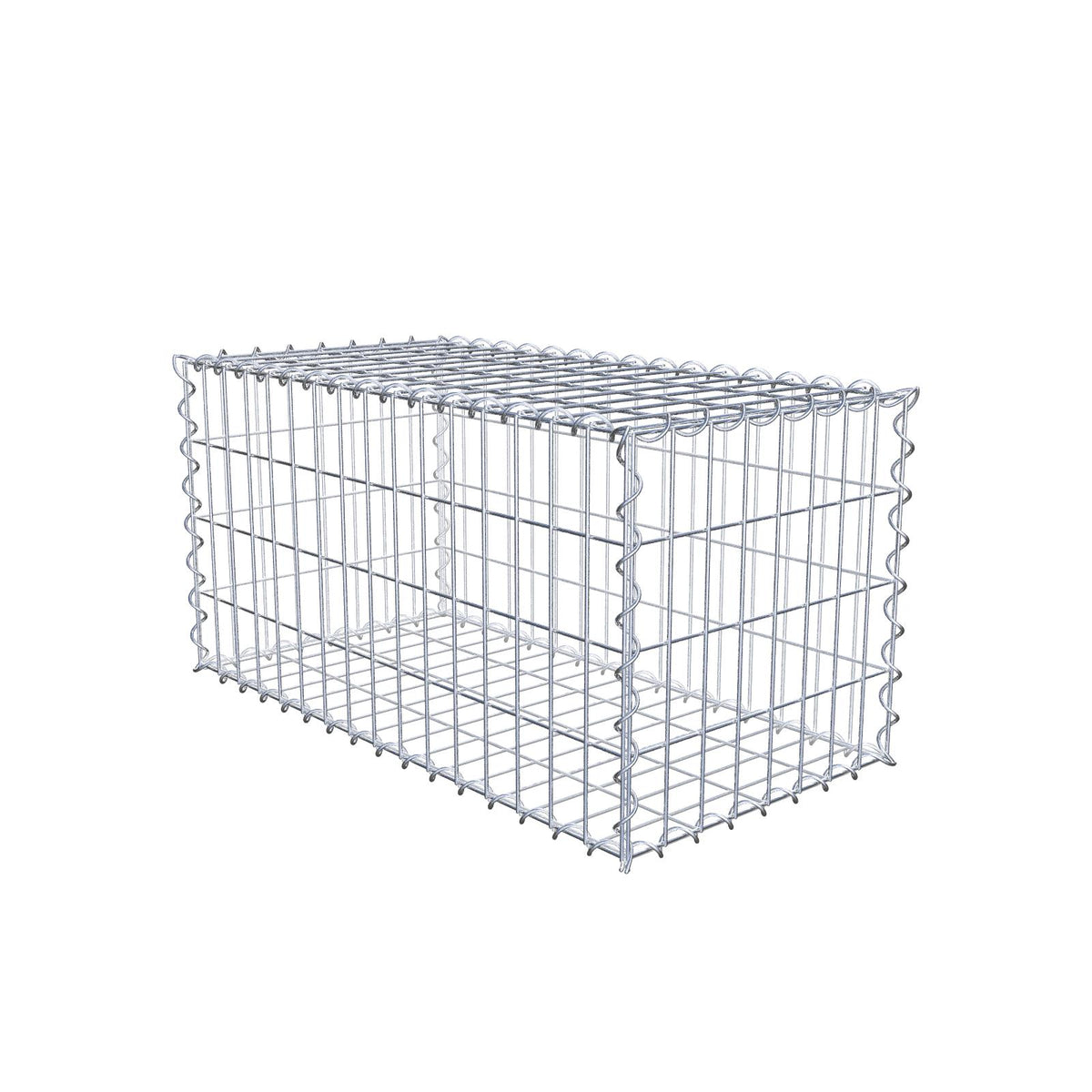 Gabion 80 cm x 40 cm x 40 cm (L x H x D), mesh size 5 cm x 10 cm, spiral