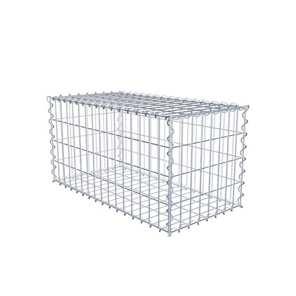 Gabion 80 cm x 40 cm x 40 cm (L x H x D), mesh size 5 cm x 10 cm, spiral