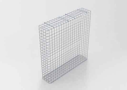 Gabbione zincato a caldo 102 cm x 102 cm x 22 cm, maglia 5 cm x 5 cm, completamente saldato