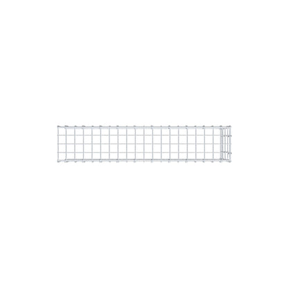 Monteret gabion type 4 100 cm x 40 cm x 20 cm (L x H x D), maskestørrelse 5 cm x 10 cm, C-ring