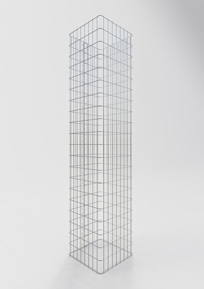 Gabionsøjle firkantet 42 cm x 42 cm, 200 cm høj, MW 5 cm x 10 cm