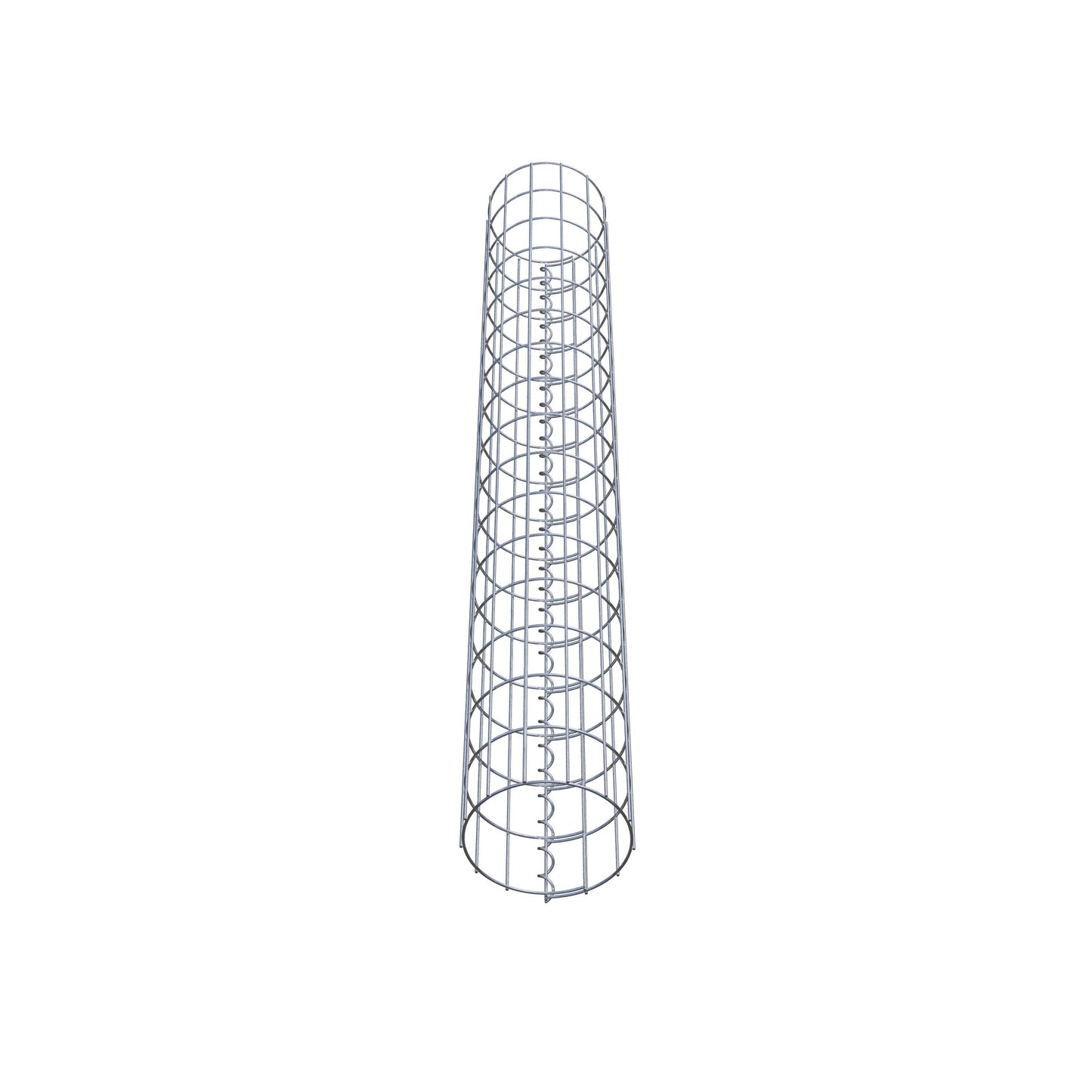 Schanskorfzuil rond 22 cm diameter, 160 cm hoogte, maaswijdte 5 cm x 10 cm