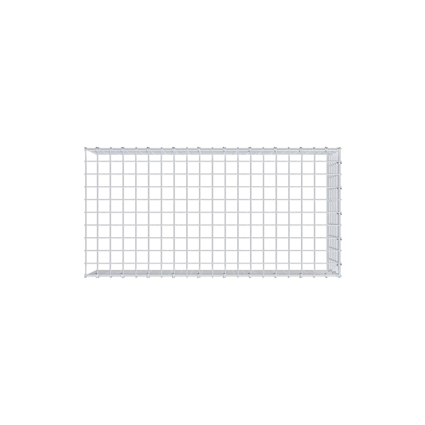 Gabião Tipo 4 100 cm x 30 cm x 50 cm (C x A x P), malhagem 5 cm x 5 cm, anel C