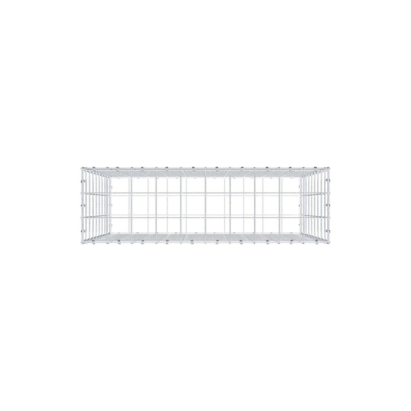 Gabion 100 cm x 90 cm x 30 cm (L x H x D), mesh size 10 x 10 cm, spiral ring