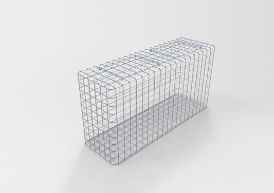 Gabbione zincato a caldo 102 cm x 52 cm x 22 cm, maglia 5 cm x 5 cm, completamente saldato