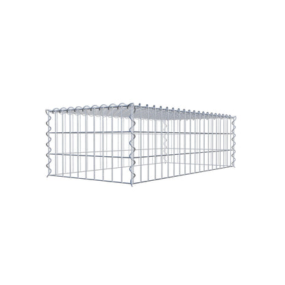 Grown-on gabion type 3 100 cm x 30 cm x 50 cm (L x H x D), mesh size 5 cm x 10 cm, spiral
