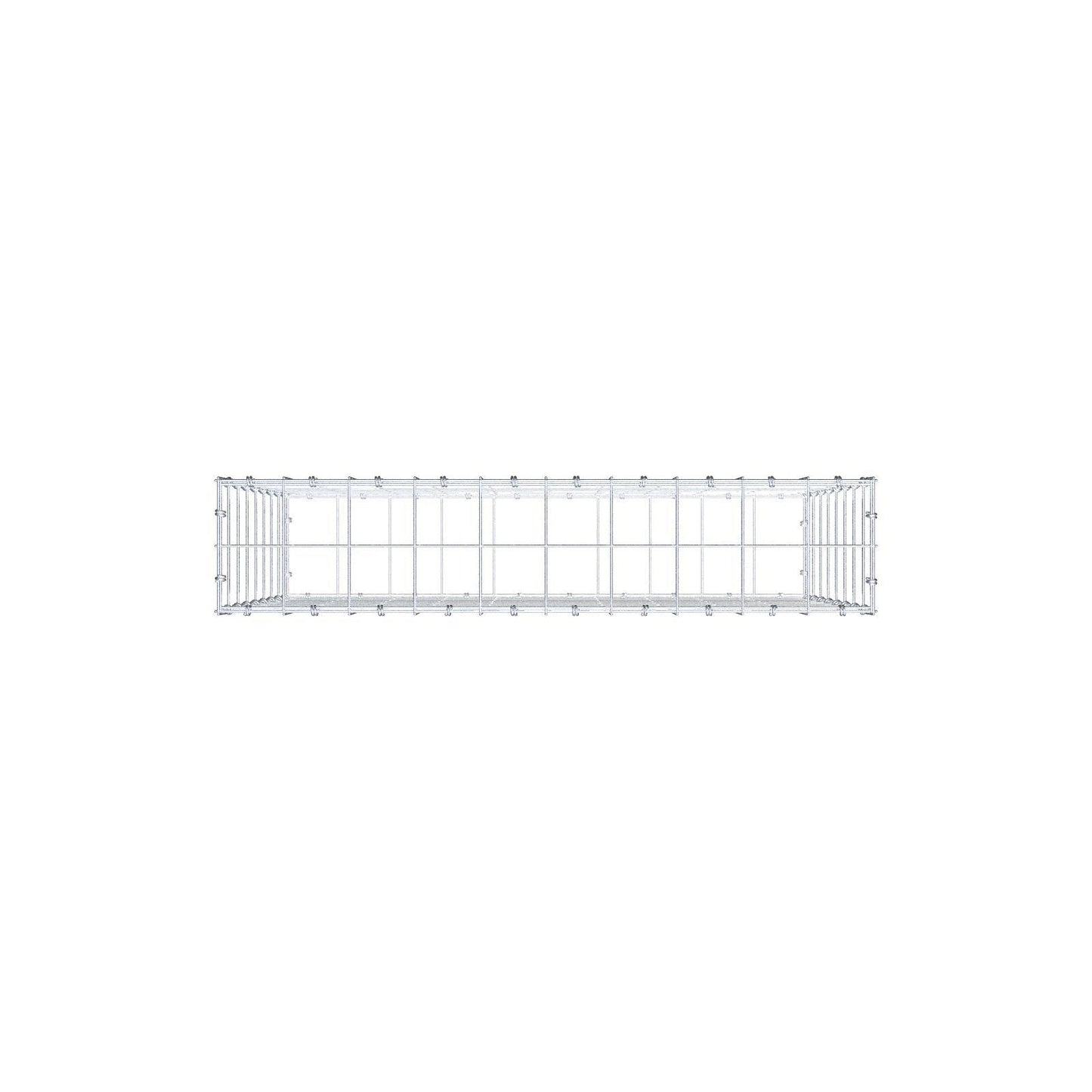 Gabião 100 cm x 80 cm x 20 cm (C x A x P), malhagem 10 x 10 cm, anel espiral