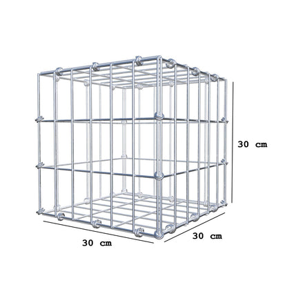 Gabion 30 cm x 30 cm x 30 cm (L x H x D), mesh size 5 x 10 cm, spiral ring