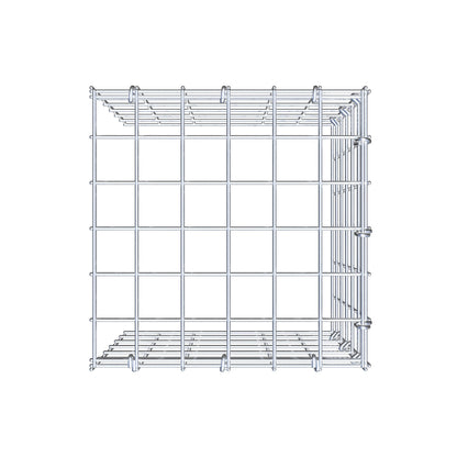 Mounted gabion type 4 30 cm x 30 cm x 30 cm (L x H x D), mesh size 5 cm x 5 cm, C-ring