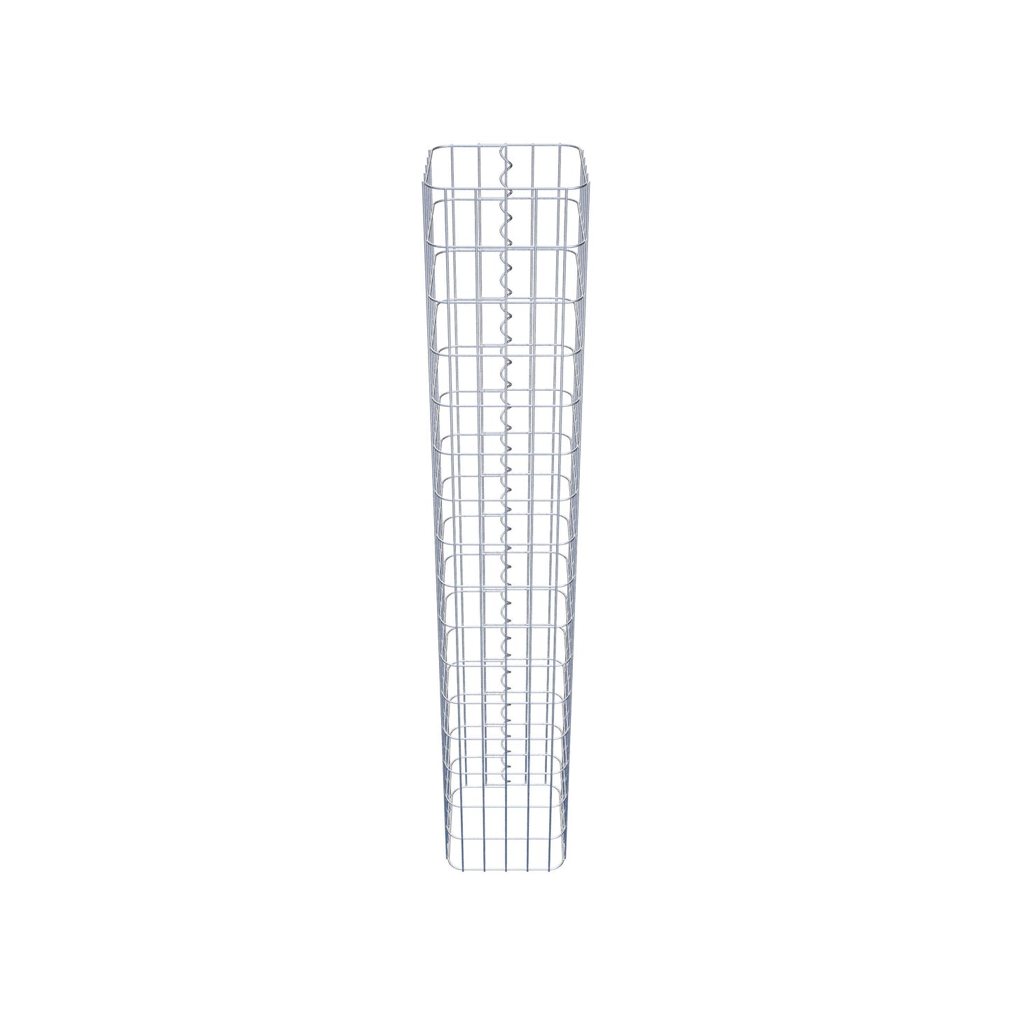 Coluna de gabião quadrada 27 cm x 27 cm, 160 cm de altura, PM 5 cm x 10 cm