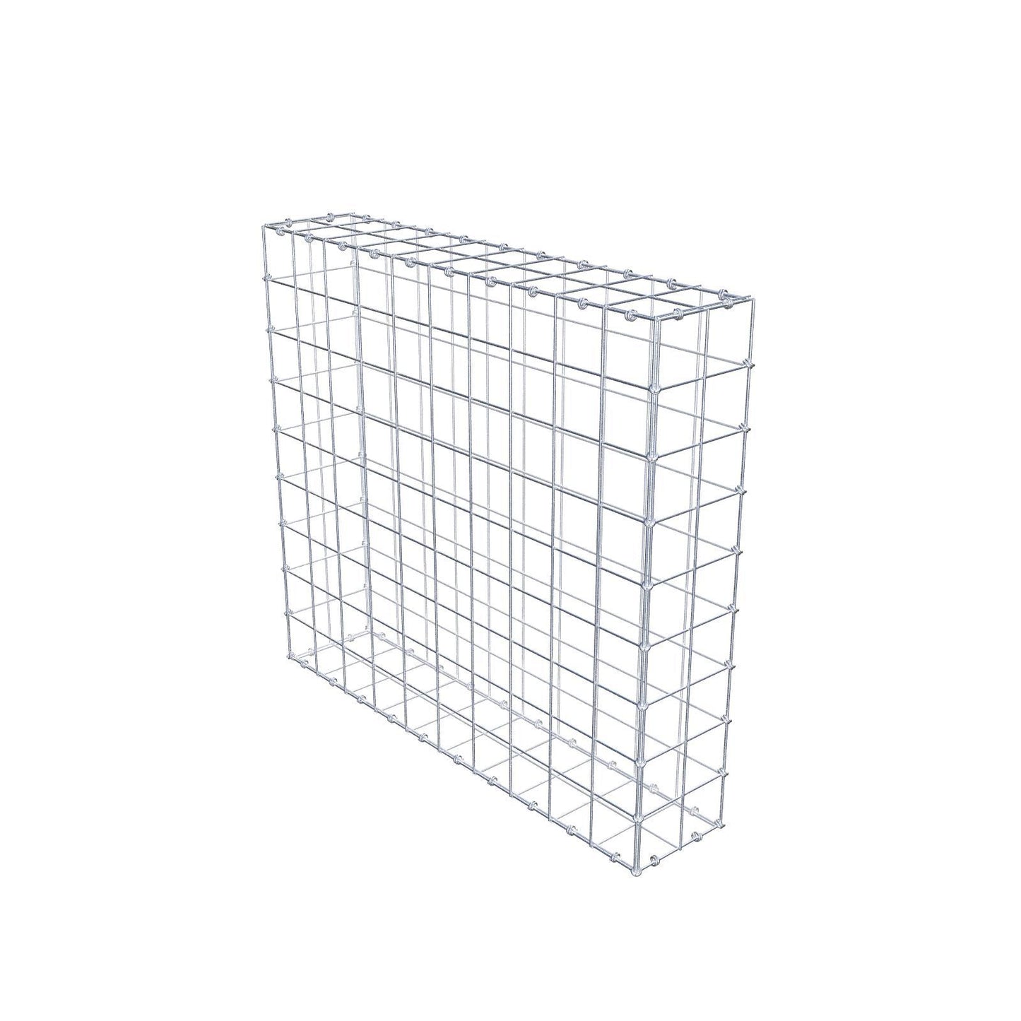 Gabion 100 cm x 90 cm x 20 cm (L x H x D), mesh size 10 x 10 cm, spiral ring