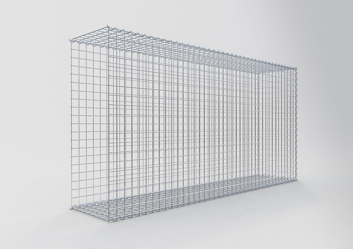 Opvokset gabion type 2 200 cm x 100 cm x 40 cm (L x H x D), maskestørrelse 5 cm x 5 cm, spiral