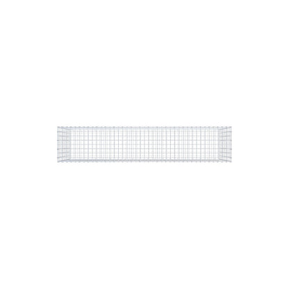 Gabion 200 cm x 100 cm x 40 cm (L x H x P), mailles 5 cm x 10 cm, anneau en C