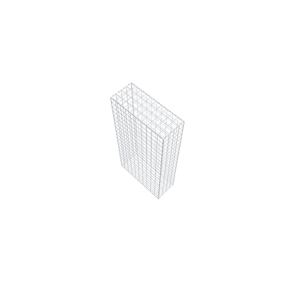 Gabion 200 cm x 100 cm x 40 cm (L x H x D), mesh size 10 cm x 10 cm, C-ring