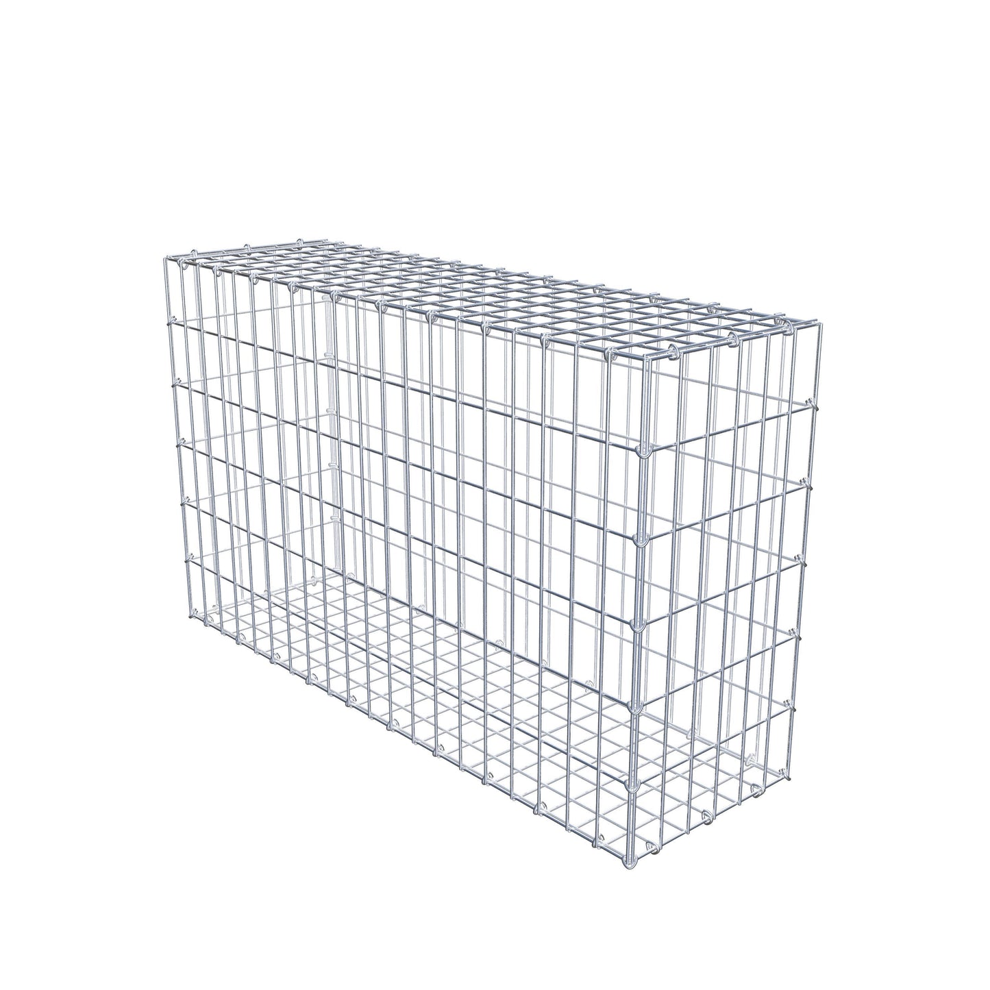 Gabião 100 cm x 60 cm x 30 cm (C x A x P), malhagem 5 cm x 10 cm, anel C