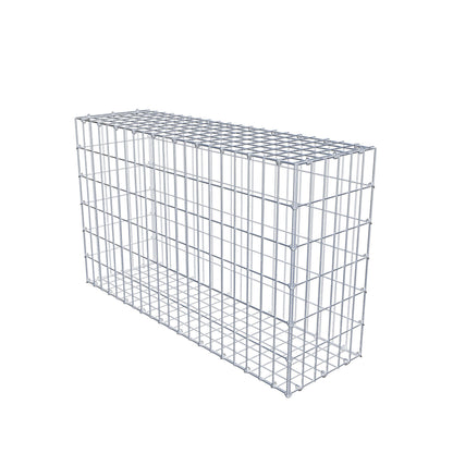 Gabião 100 cm x 60 cm x 30 cm (C x A x P), malhagem 5 cm x 10 cm, anel C
