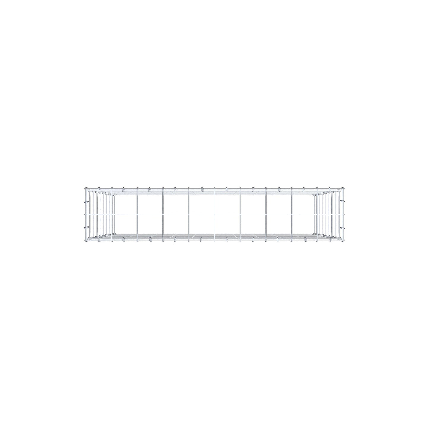 Mounted gabion type 3 100 cm x 90 cm x 20 cm (L x H x D), mesh size 10 cm x 10 cm, C-ring
