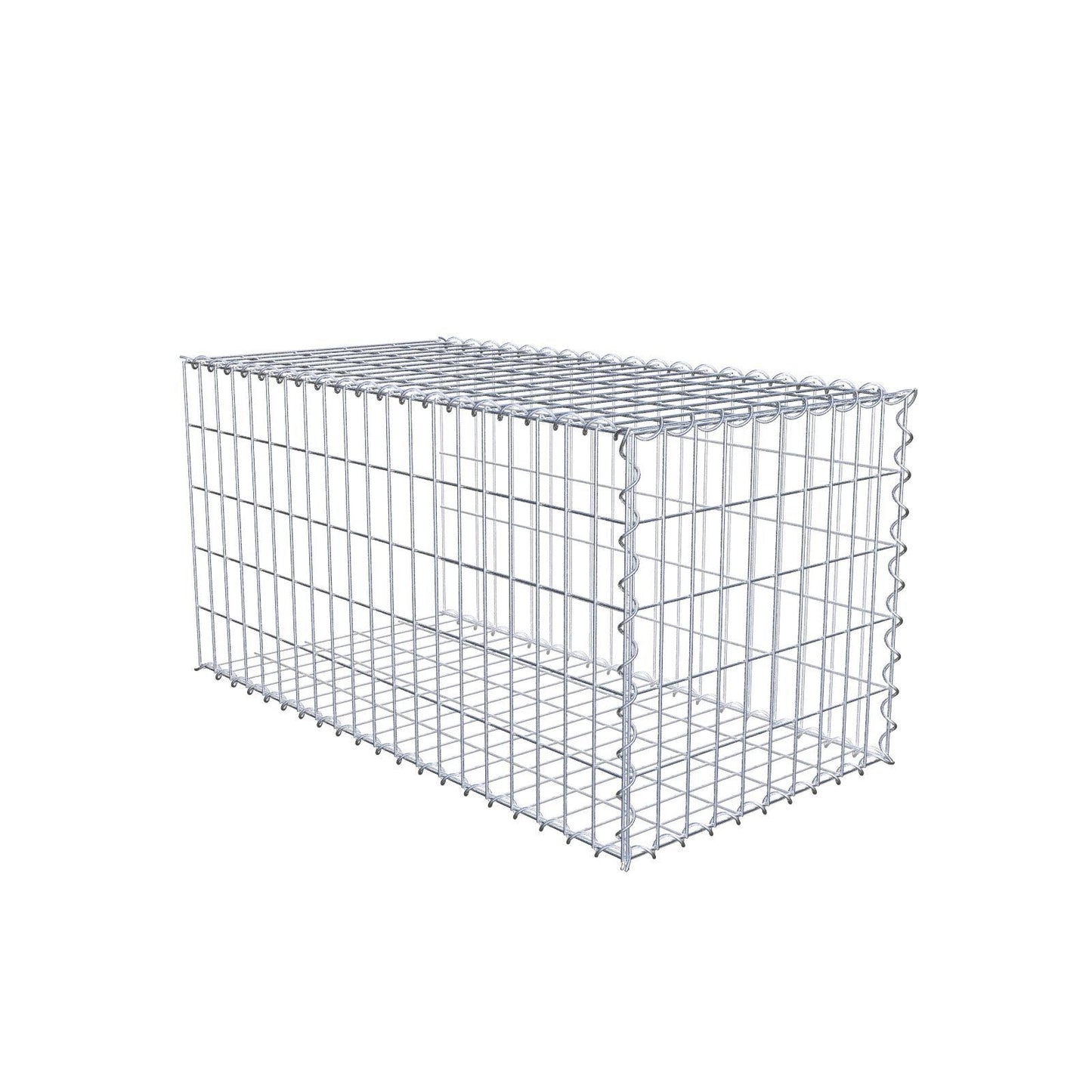Gabião tipo 2 100 cm x 50 cm x 50 cm (C x A x P), malhagem 5 cm x 10 cm, espiral
