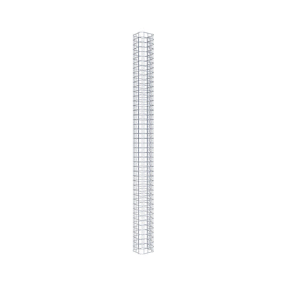 Gabionsøjle firkantet 17 cm x 17 cm, 230 cm høj, MW 5 cm x 5 cm