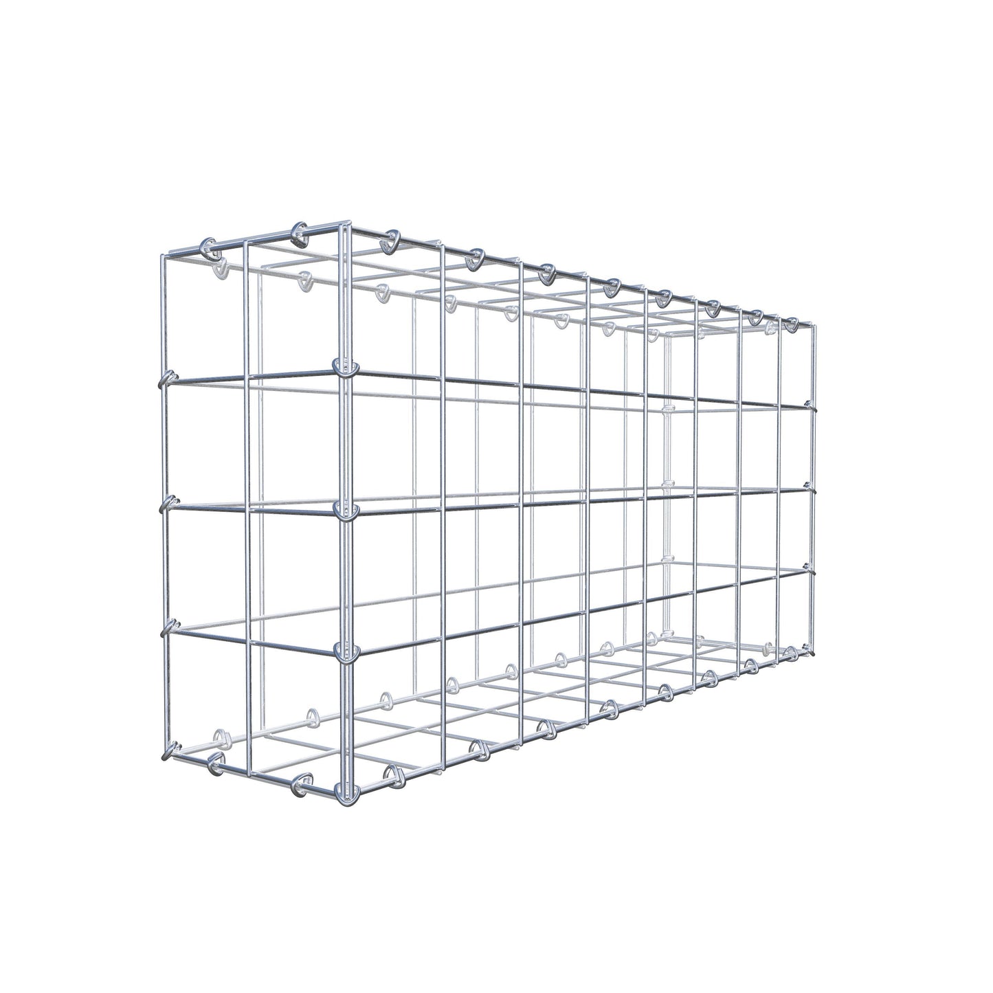 Gabião 80 cm x 40 cm x 20 cm (C x A x P), malhagem 10 cm x 10 cm, anel C