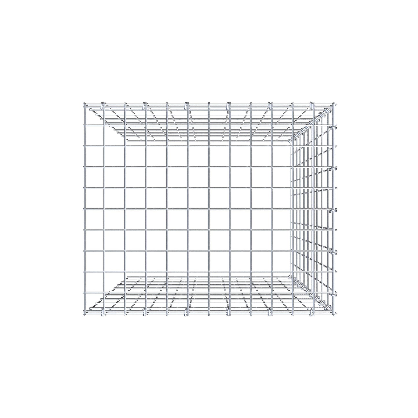 Gavión complementario de tipo 4 100 cm x 60 cm x 50 cm (L x A x P), malla 5 cm x 10 cm, anillo en C