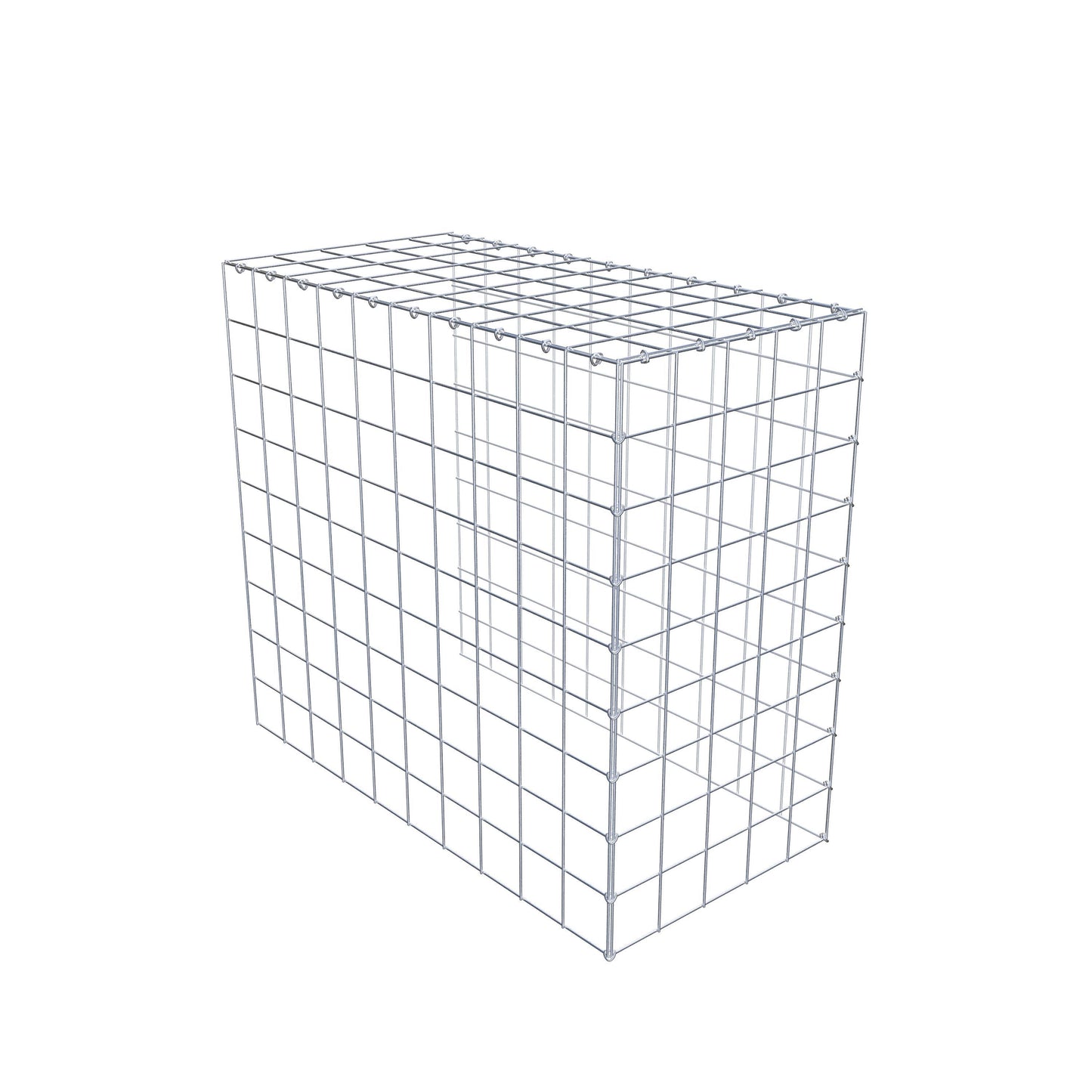 Mounted gabion type 4 100 cm x 90 cm x 50 cm (L x H x D), mesh size 10 cm x 10 cm, C-ring