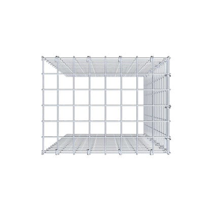 Mounted gabion type 4 80 cm x 40 cm x 30 cm (L x H x D), mesh size 5 cm x 5 cm, C-ring