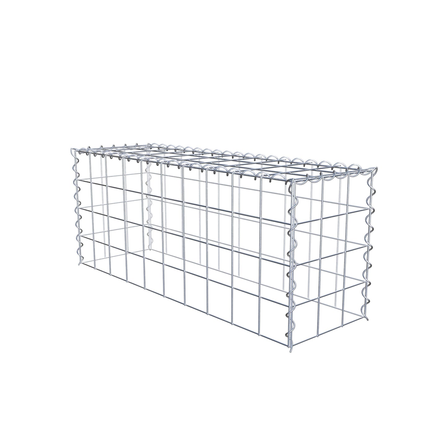 Gabião Tipo 3 100 cm x 40 cm x 30 cm (C x A x P), malhagem 10 cm x 10 cm, espiral
