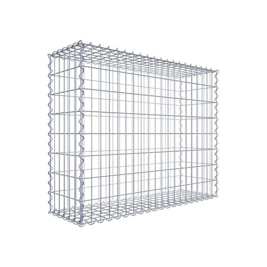Lot de 2 gabions 100 cm x 80 cm x 30 cm (L x H x P), mailles 5 x 10 cm, spirale