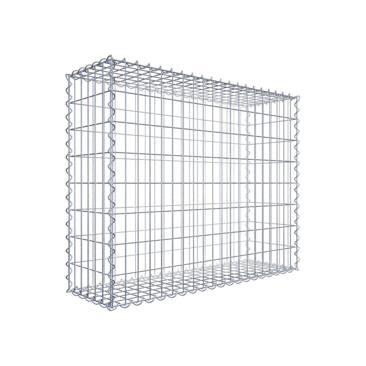 Sæt med 2 gabioner 100 cm x 80 cm x 30 cm (L x H x D), maskestørrelse 5 x 10 cm, spiralformet