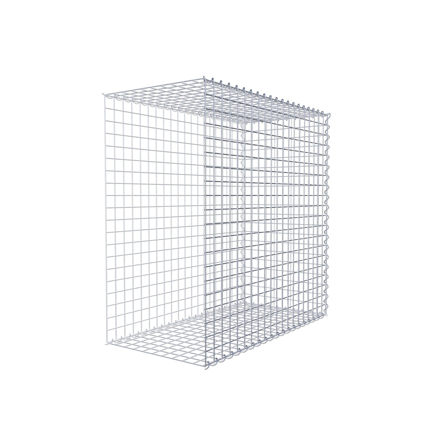 Gabion rapporté type 2 100 cm x 100 cm x 50 cm (L x H x P), mailles 5 cm x 5 cm, spirale