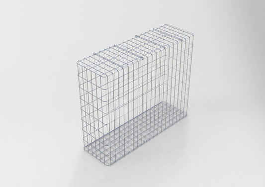 Gabbione zincato a caldo 102 cm x 82 cm x 32 cm, maglia 5 cm x 10 cm, completamente saldato