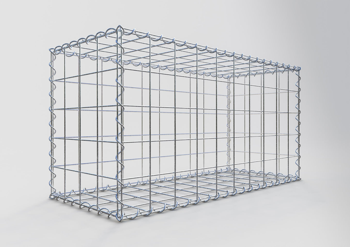 Gabion 100 cm x 50 cm x 40 cm (L x H x D), mesh size 10 cm x 10 cm, spiral