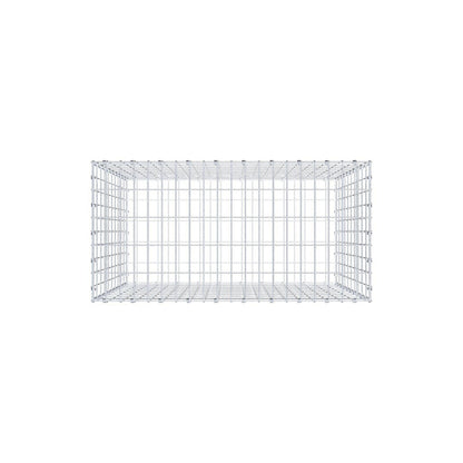 Gabion 100 cm x 100 cm x 50 cm (L x H x P), mailles 5 x 10 cm, anneau en spirale