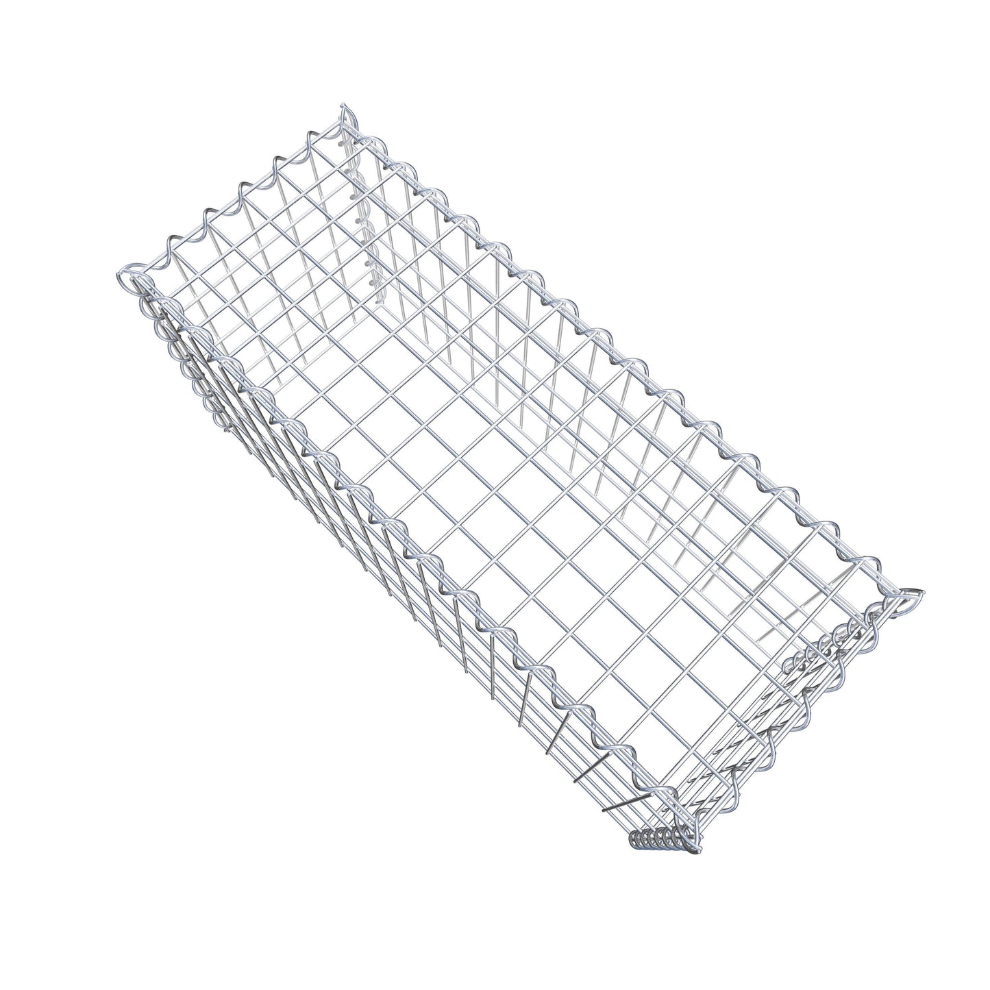 Gabião tipo 3 80 cm x 40 cm x 30 cm (C x A x P), malhagem 5 cm x 10 cm, espiral