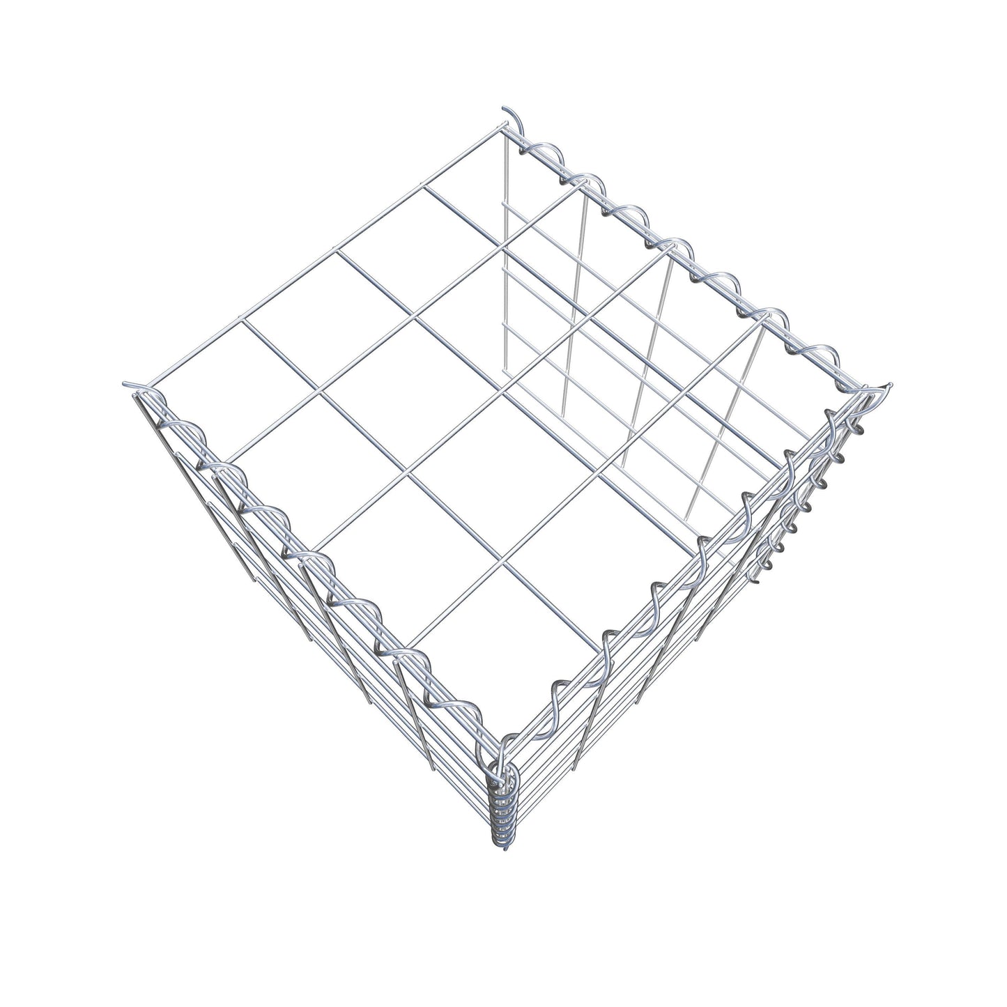Grown-on gabion type 4 40 cm x 40 cm x 40 cm (L x H x D), mesh size 10 cm x 10 cm, spiral