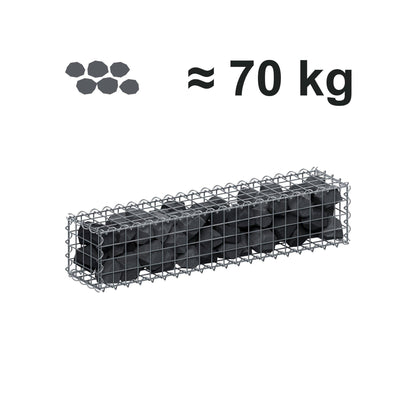 Gabion 100 cm x 20 cm x 20 cm (L x H x D), mesh size 5 cm x 5 cm, spiral