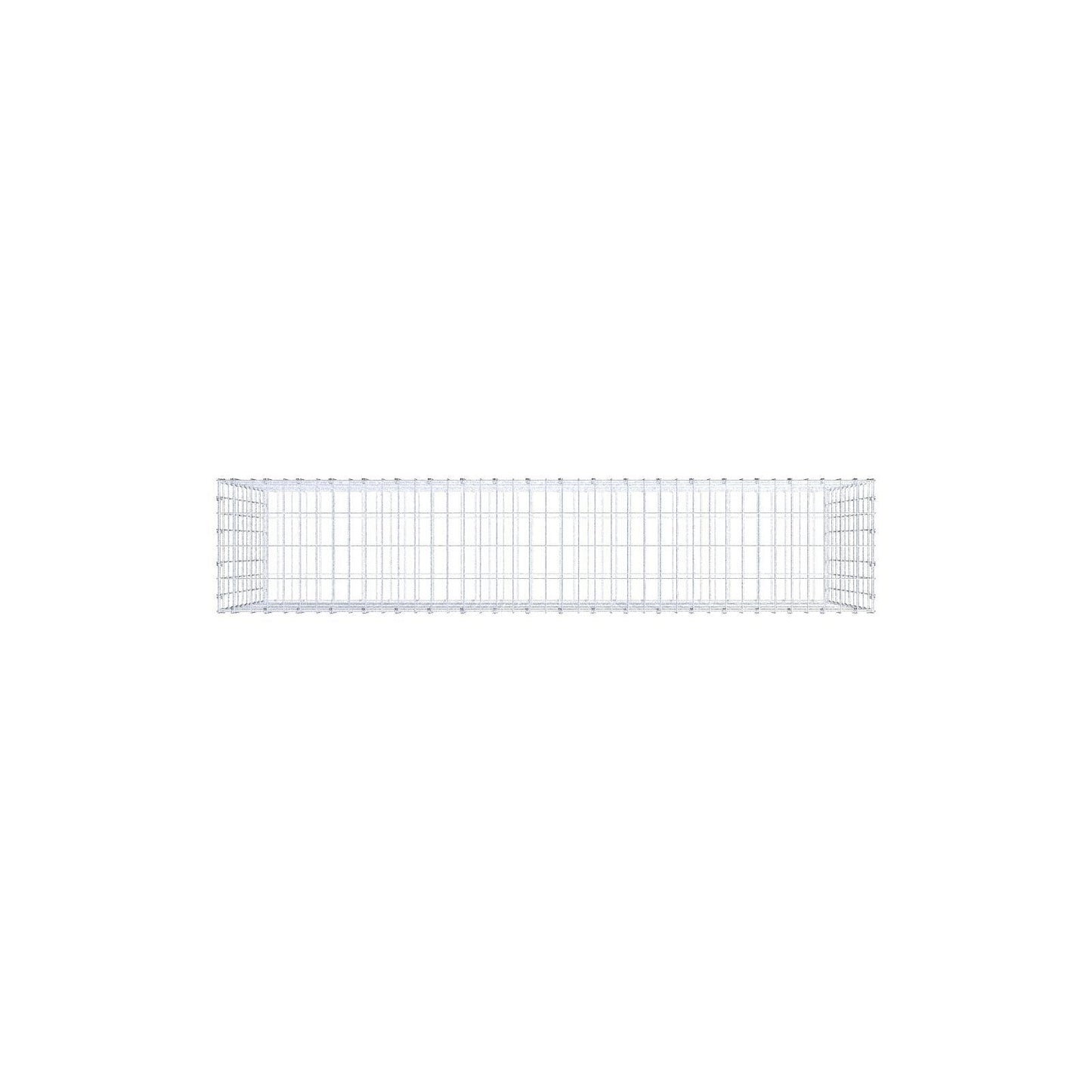 Gabione 200 cm x 100 cm x 40 cm (L x H x T), Maschenweite 5 x 10 cm, Spiralring