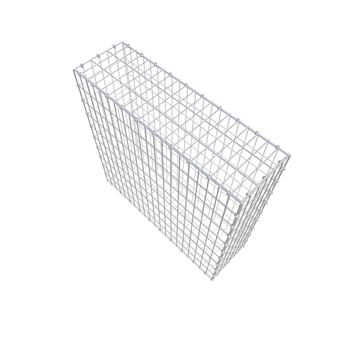 Gabione 100 cm x 100 cm x 30 cm (L x H x T), Maschenweite 5 x 10 cm, Spiralring