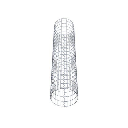 Gabion column around 42 cm diameter, 200 cm height, mesh size 5 cm x 10 cm