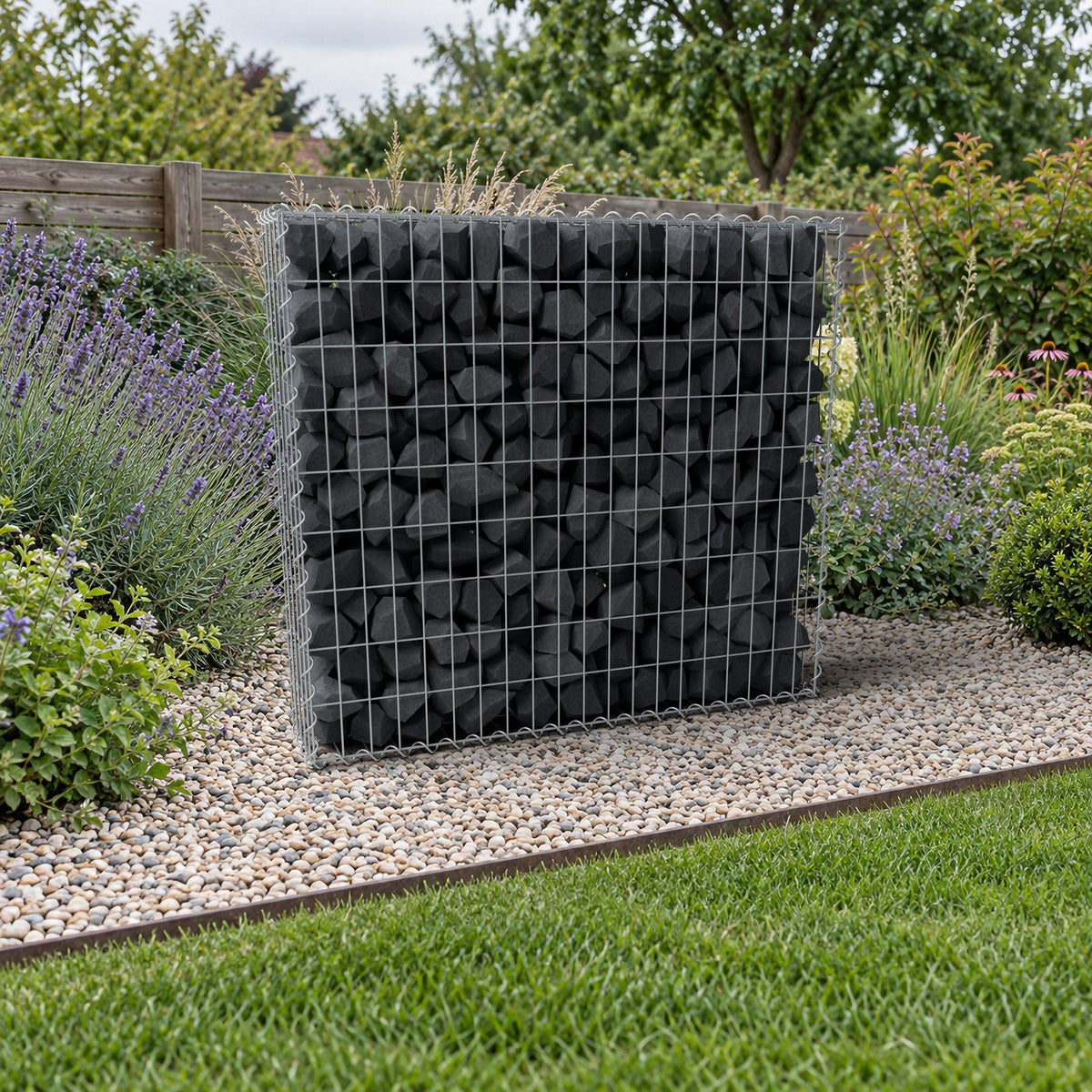 Gabion 100 cm x 90 cm x 20 cm (L x H x P), mailles 5 cm x 10 cm, spirale