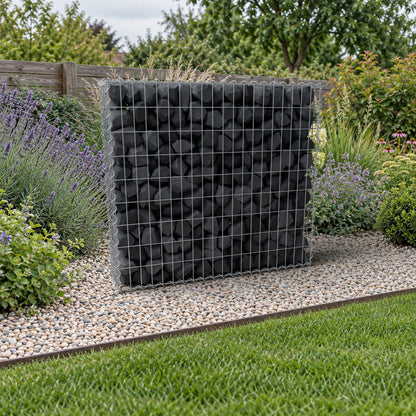 Gabion 100 cm x 90 cm x 20 cm (L x H x P), mailles 5 cm x 10 cm, spirale