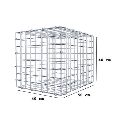 Gabione 50 cm x 40 cm x 40 cm (L x H x T), Maschenweite 5 x 5 cm, Spiralring