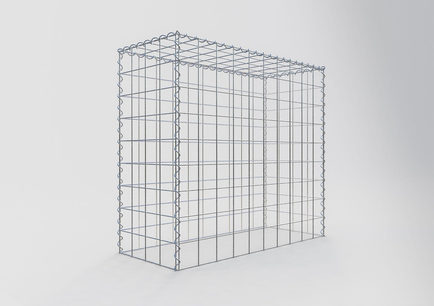Grown-on gabion type 3 100 cm x 90 cm x 40 cm (L x H x D), mesh size 10 cm x 10 cm, spiral