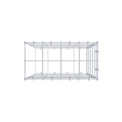 Typ 2 påbyggnadsgabion 50 cm x 40 cm x 20 cm (L x H x D), maskstorlek 10 cm x 10 cm, C-ring