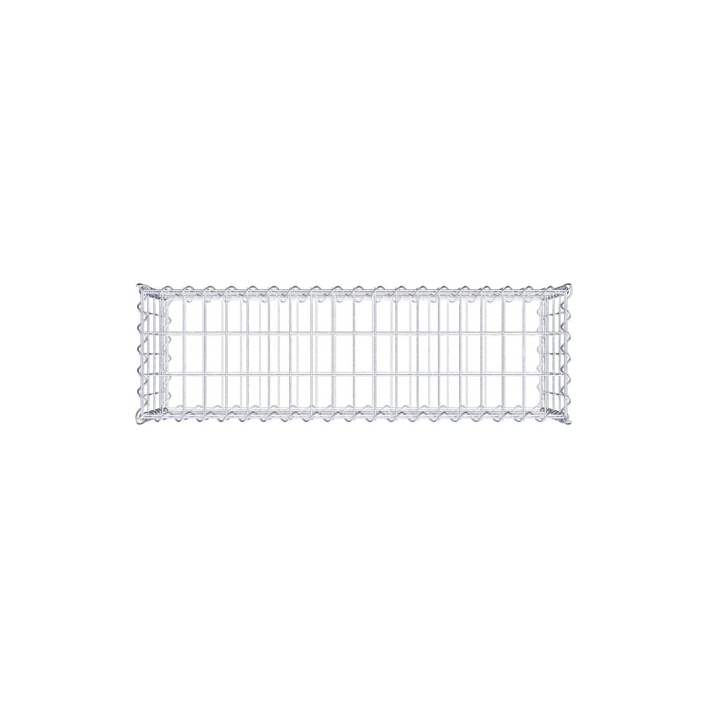 Set of 2 gabions 100 cm x 40 cm x 30 cm (L x H x D), mesh size 5 x 10 cm, spiral
