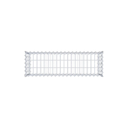 Set of 2 gabions 100 cm x 40 cm x 30 cm (L x H x D), mesh size 5 x 10 cm, spiral