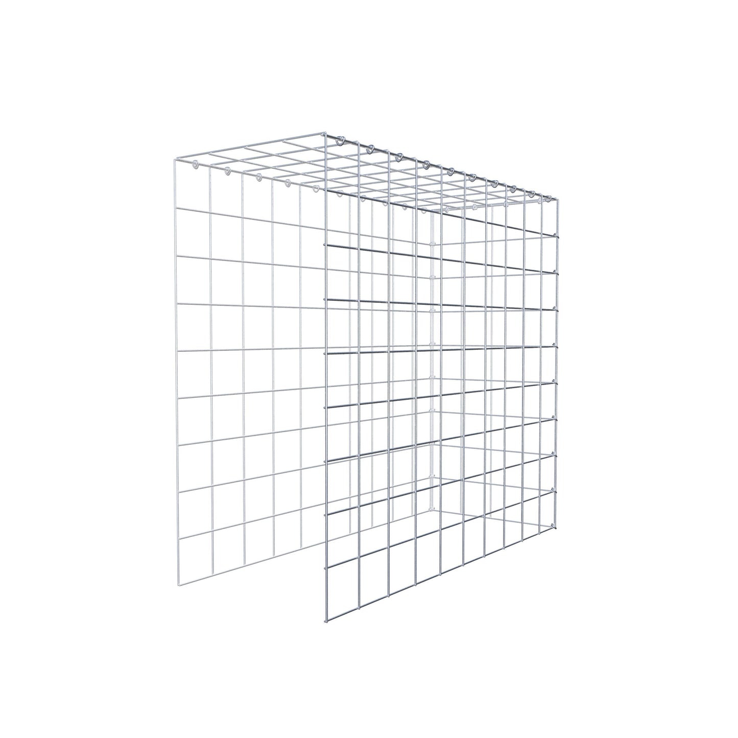 Mounted gabion type 4 100 cm x 90 cm x 40 cm (L x H x D), mesh size 10 cm x 10 cm, C-ring